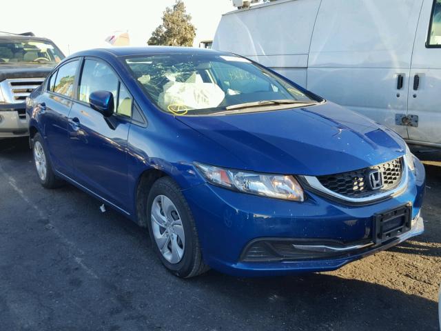 19XFB2F58EE263547 - 2014 HONDA CIVIC LX BLUE photo 1