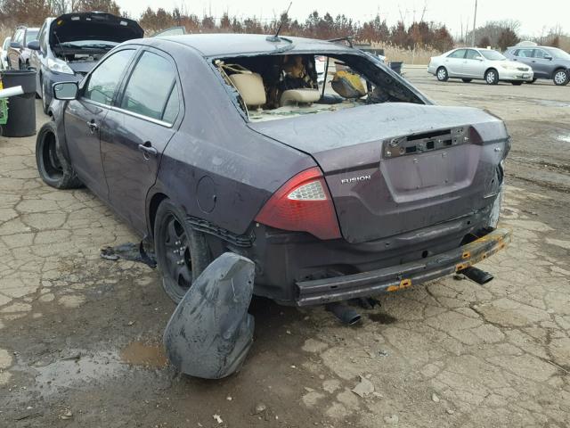 3FAHP0HG5BR214829 - 2011 FORD FUSION SE PURPLE photo 3