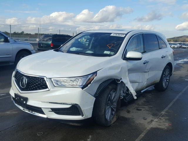 5J8YD4H55HL005267 - 2017 ACURA MDX TECHNO WHITE photo 2