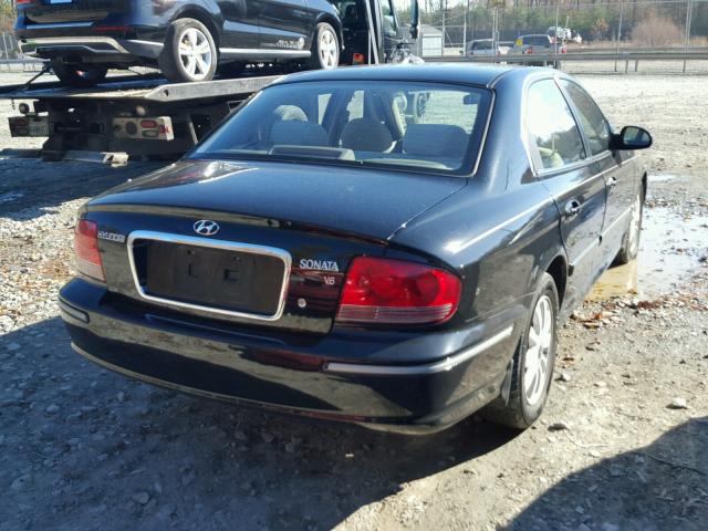 KMHWF35H35A117447 - 2005 HYUNDAI SONATA GLS BLACK photo 4