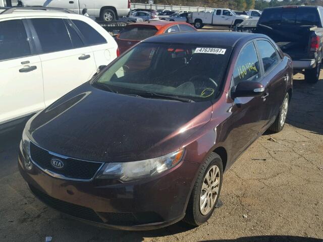 KNAFU4A23A5855038 - 2010 KIA FORTE EX MAROON photo 2