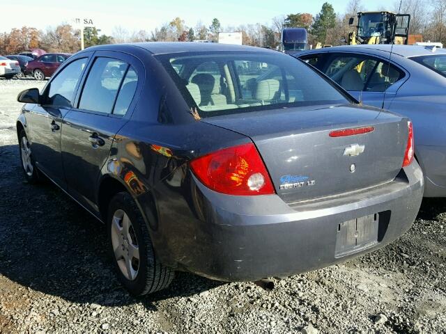 1G1AK58F387238098 - 2008 CHEVROLET COBALT LS GRAY photo 3