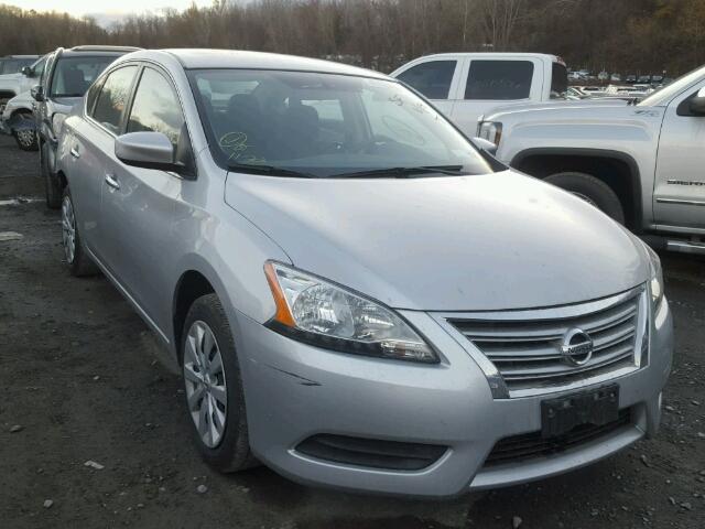 3N1AB7AP1FY365582 - 2015 NISSAN SENTRA S SILVER photo 1