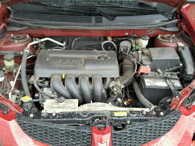 5Y2SL62814Z429901 - 2004 PONTIAC VIBE RED photo 7