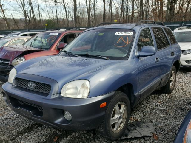 KM8SC73DX3U464168 - 2003 HYUNDAI SANTA FE G BLUE photo 2