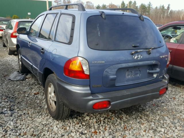 KM8SC73DX3U464168 - 2003 HYUNDAI SANTA FE G BLUE photo 3