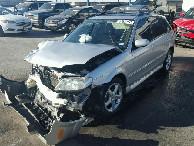 JM1BJ245021453586 - 2002 MAZDA PROTEGE PR SILVER photo 2