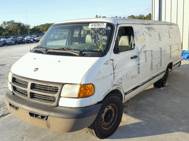 2B7LB31Z12K145846 - 2002 DODGE RAM VAN B3 WHITE photo 2