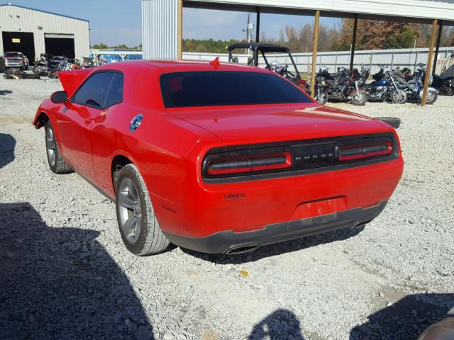 2C3CDZAG1GH164871 - 2016 DODGE CHALLENGER RED photo 3