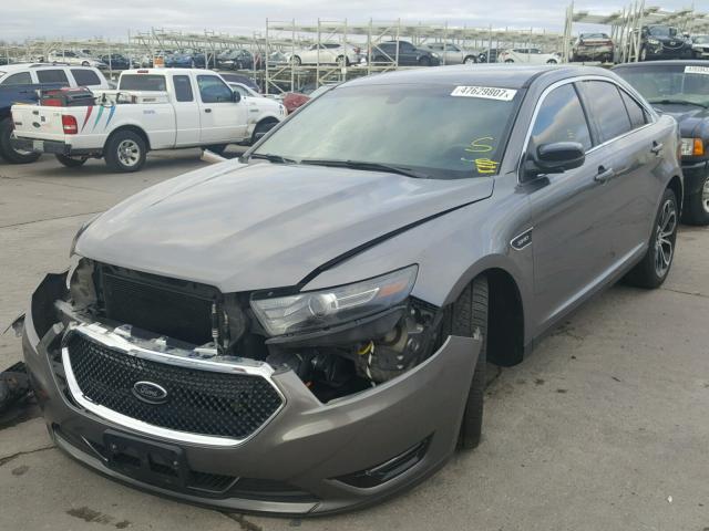 1FAHP2KT5EG160946 - 2014 FORD TAURUS SHO GRAY photo 2