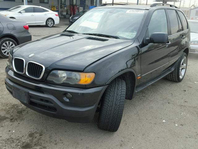 5UXFA53522LP34666 - 2002 BMW X5 3.0I BLACK photo 2