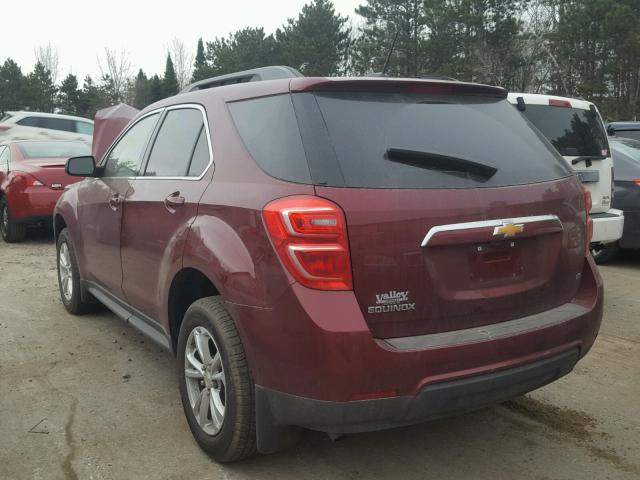 2GNALCEK4H1588273 - 2017 CHEVROLET EQUINOX LT RED photo 3