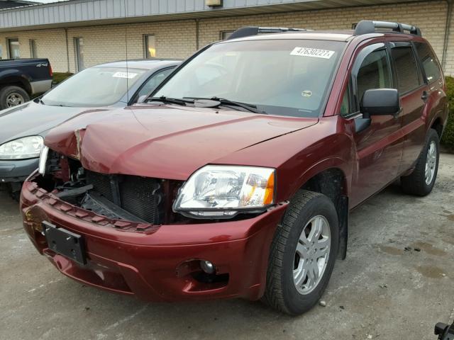 4A4MN21S37E067552 - 2007 MITSUBISHI ENDEAVOR L MAROON photo 2