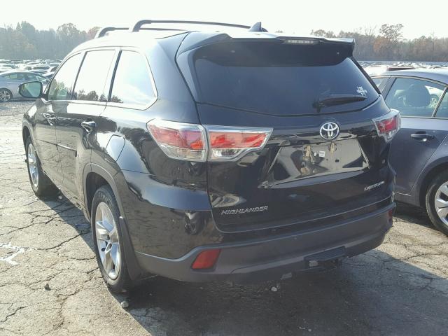 5TDDKRFH1GS304202 - 2016 TOYOTA HIGHLANDER BLACK photo 3