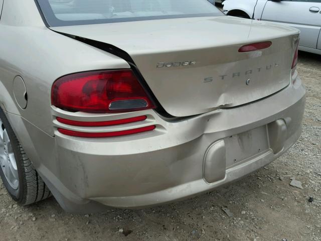 1B3EL46XX3N578530 - 2003 DODGE STRATUS SE GOLD photo 9