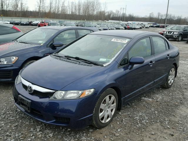 2HGFA16589H537483 - 2009 HONDA CIVIC LX BLUE photo 2