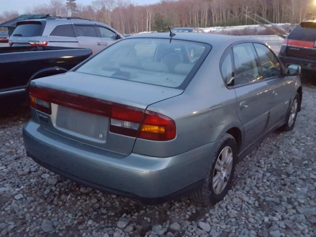 4S3BE896947206446 - 2004 SUBARU LEGACY OUT GREEN photo 4