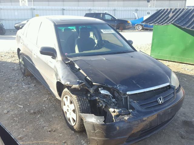 1HGES26862L064622 - 2002 HONDA CIVIC EX BLACK photo 1