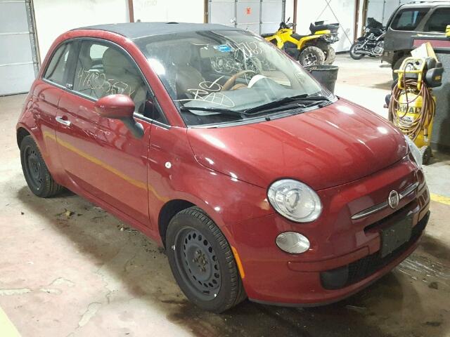 3C3CFFDR9CT384119 - 2012 FIAT 500 POP RED photo 1