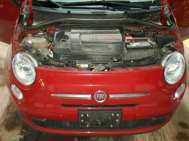 3C3CFFDR9CT384119 - 2012 FIAT 500 POP RED photo 7