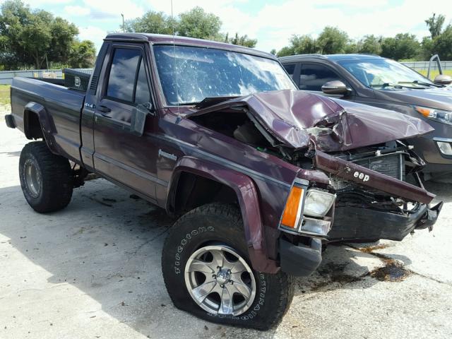 1JTMP65P1JT083572 - 1988 JEEP COMANCHE P MAROON photo 1