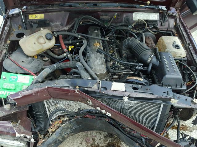 1JTMP65P1JT083572 - 1988 JEEP COMANCHE P MAROON photo 7