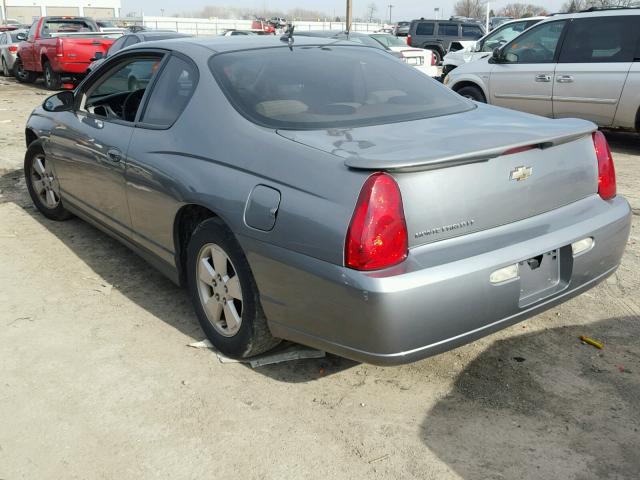 2G1WM15K269227101 - 2006 CHEVROLET MONTE CARL GRAY photo 3