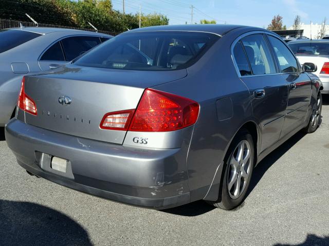 JNKCV51E44M618943 - 2004 INFINITI G35 GRAY photo 4