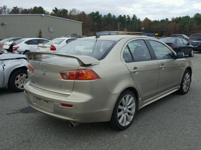 JA3AU86UX8U026948 - 2008 MITSUBISHI LANCER GTS TAN photo 4