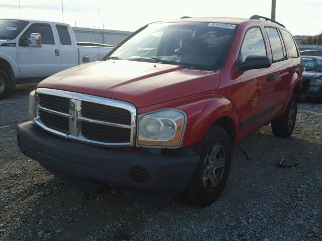 1D4HB38N76F120045 - 2006 DODGE DURANGO SX RED photo 2