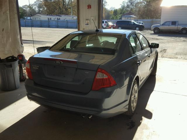 3FAHP0HA4BR152593 - 2011 FORD FUSION SE BLUE photo 4