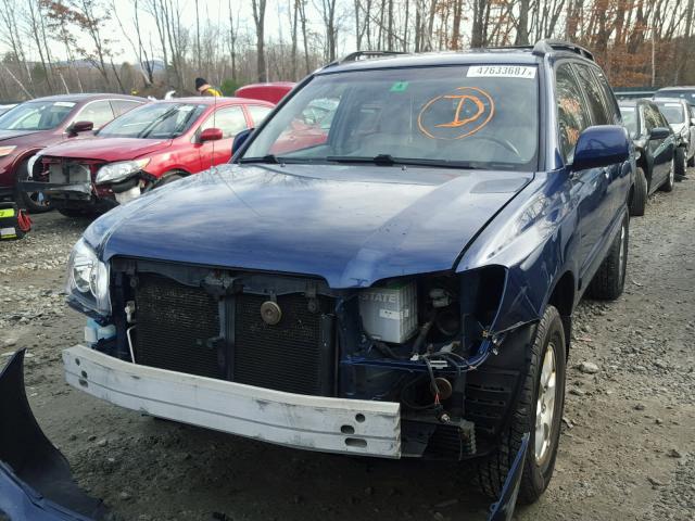 JTEHF21A930146661 - 2003 TOYOTA HIGHLANDER BLUE photo 2