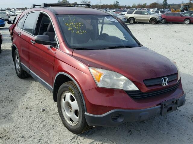 JHLRE38377C004311 - 2007 HONDA CR-V LX BURGUNDY photo 1