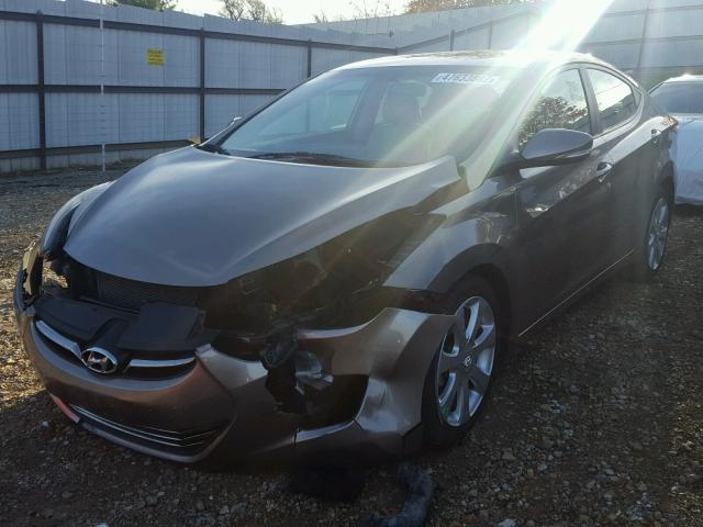 5NPDH4AE0DH296254 - 2013 HYUNDAI ELANTRA GL GRAY photo 2