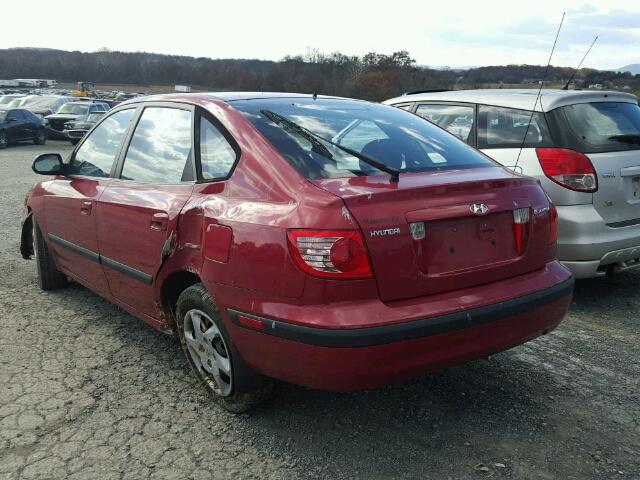 KMHDN56DX5U164118 - 2005 HYUNDAI ELANTRA GL RED photo 3