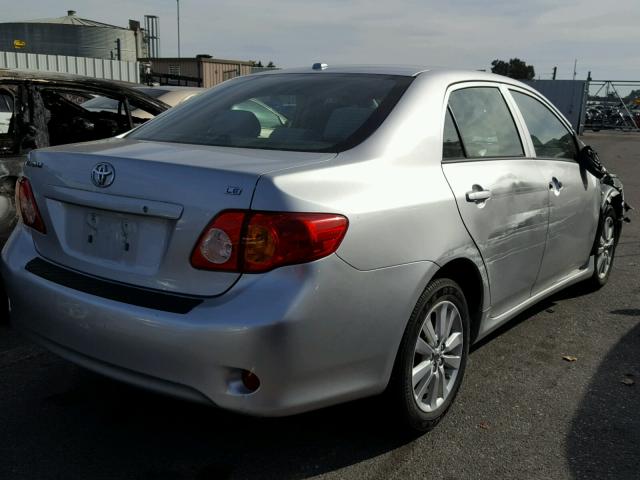 1NXBU40E89Z126205 - 2009 TOYOTA COROLLA BA SILVER photo 4