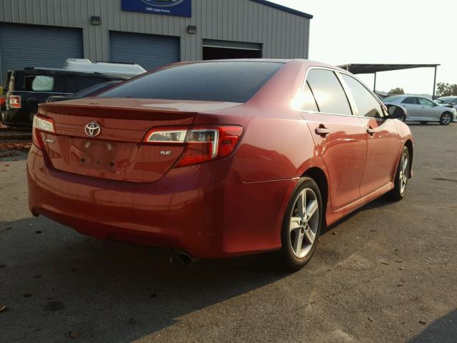 4T1BF1FK5EU827879 - 2014 TOYOTA CAMRY L RED photo 4