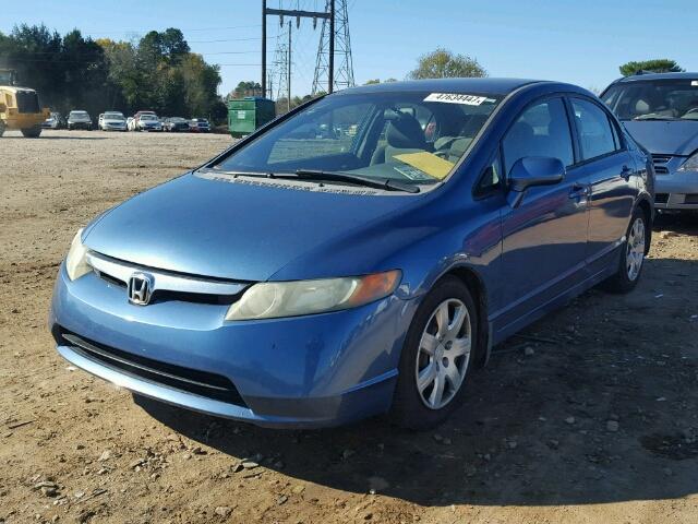 1HGFA16506L043407 - 2006 HONDA CIVIC LX BLUE photo 2