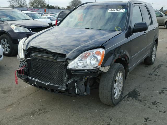 SHSRD78805U343312 - 2005 HONDA CR-V EX შავი ფოტო 2