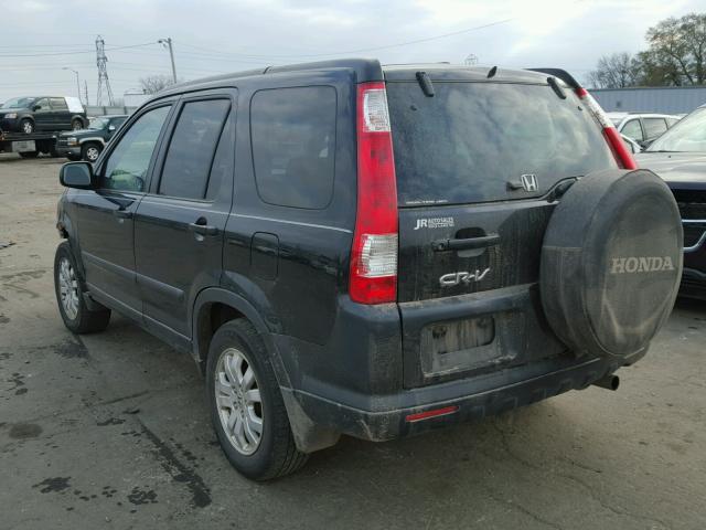 SHSRD78805U343312 - 2005 HONDA CR-V EX შავი ფოტო 3