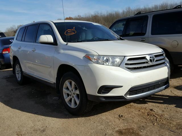 5TDZA3EH6CS025460 - 2012 TOYOTA HIGHLANDER WHITE photo 1