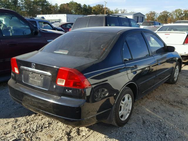 2HGES15501H590290 - 2001 HONDA CIVIC LX BLACK photo 4