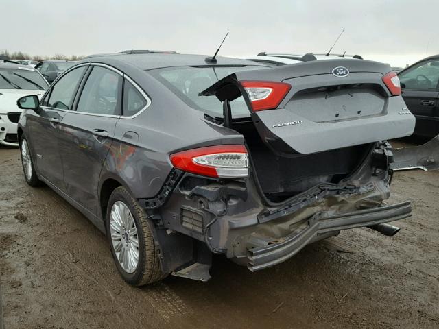 3FA6P0LU8DR225654 - 2013 FORD FUSION SE GRAY photo 3