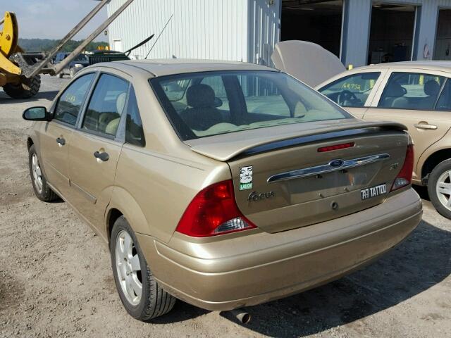 1FAFP38362W187904 - 2002 FORD FOCUS ZTS GOLD photo 3