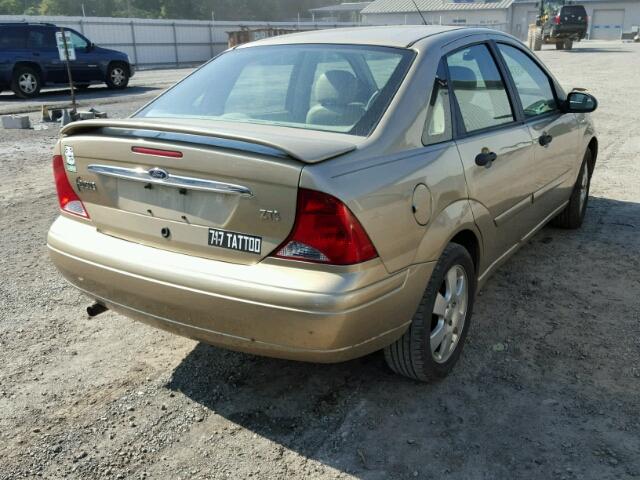 1FAFP38362W187904 - 2002 FORD FOCUS ZTS GOLD photo 4