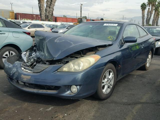 4T1CE38P44U780631 - 2004 TOYOTA CAMRY SOLA BLUE photo 2