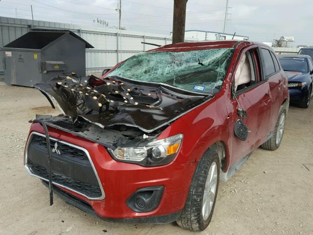 4A4AP3AW1FE038345 - 2015 MITSUBISHI OUTLANDER RED photo 2