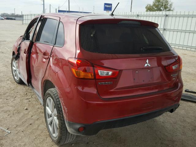 4A4AP3AW1FE038345 - 2015 MITSUBISHI OUTLANDER RED photo 3