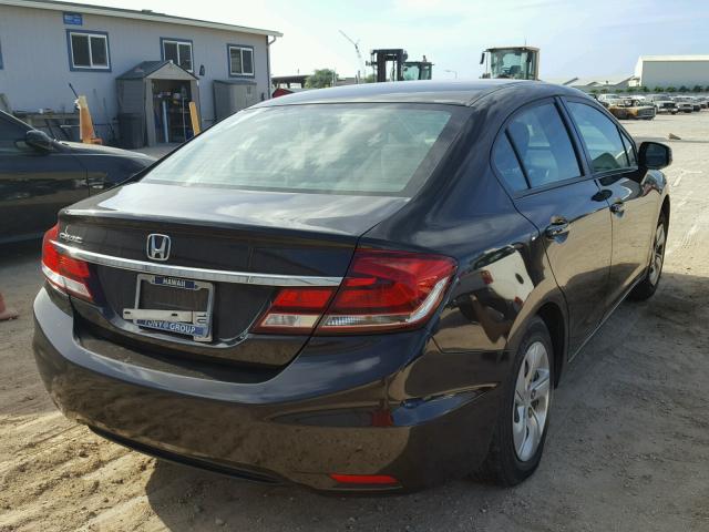 2HGFB2F5XDH567452 - 2013 HONDA CIVIC LX BROWN photo 4