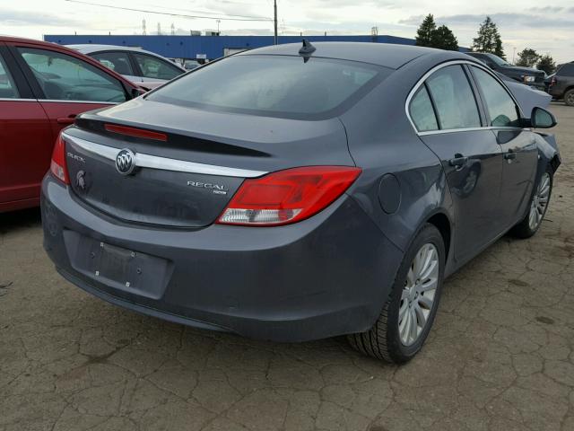 W04GP5EC5B1073432 - 2011 BUICK REGAL CXL CHARCOAL photo 4